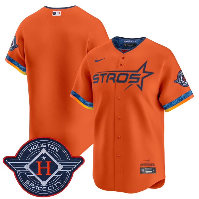 Men Houston Astros orange blank 2025 City Connect Vapor Limited Stitched Jersey